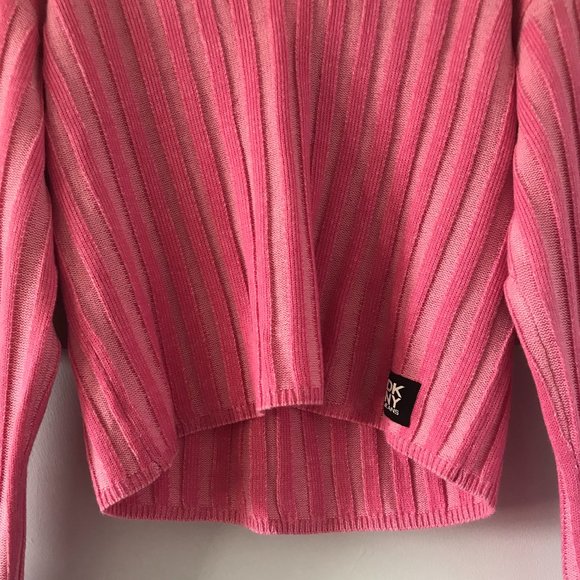 DKNY Pink Ribbed Sweater (NWT) - Picture 3 of 10
